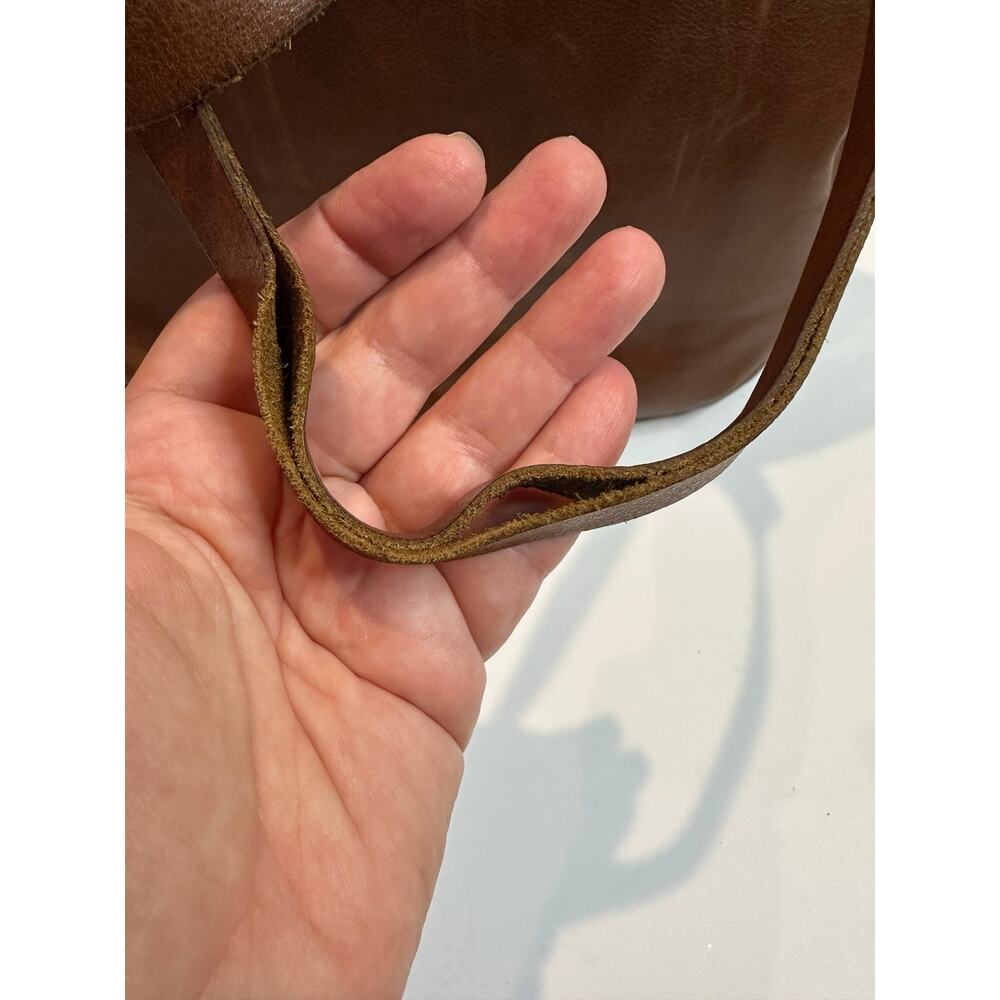 Madewell Marin Slouchy Leather Tote Bag Brown 14x15x7 Minimalist Everyday Bag - Picture 7 of 15